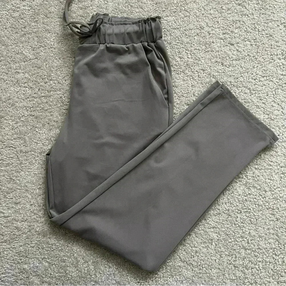 Joie Casual Pants High Rise Straight Boho Gray Women Sz Medium Drawstring $180 - Picture 3 of 16